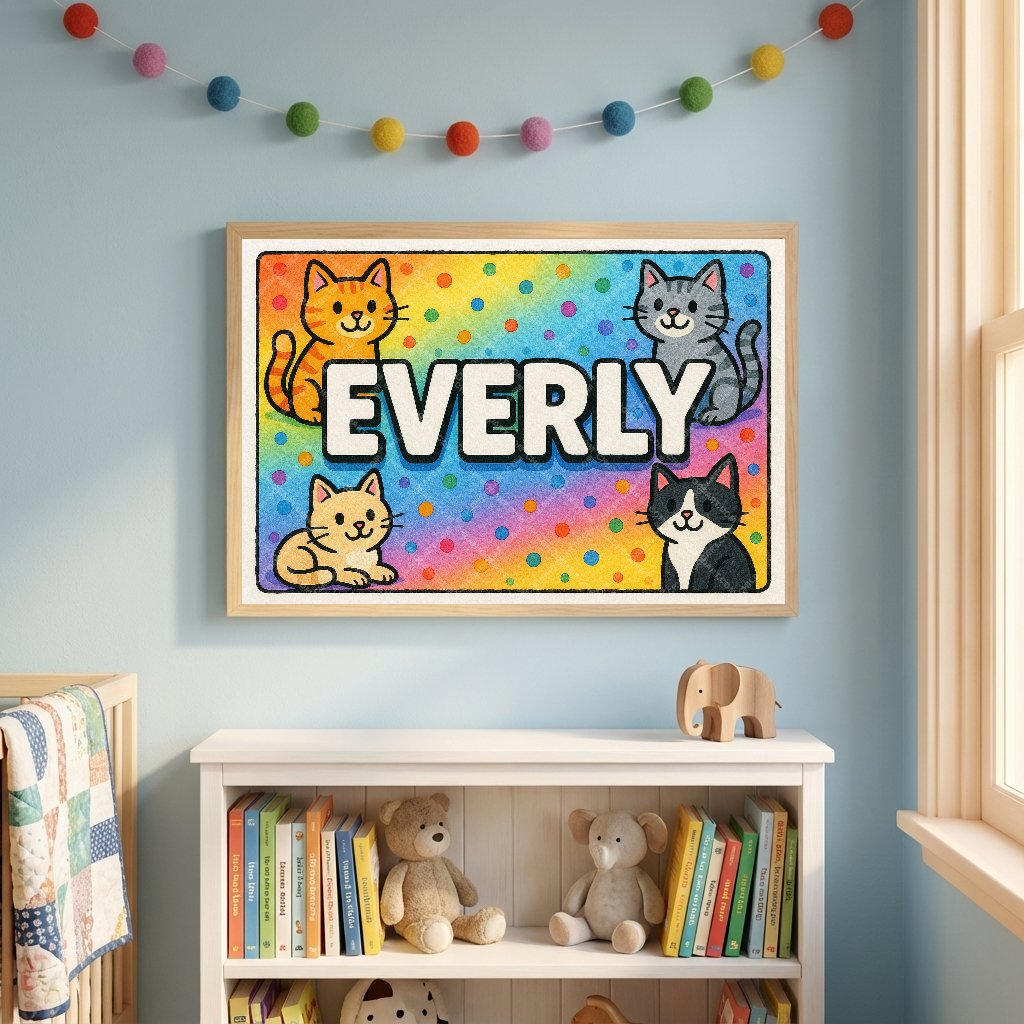 Personalized name art for Everly