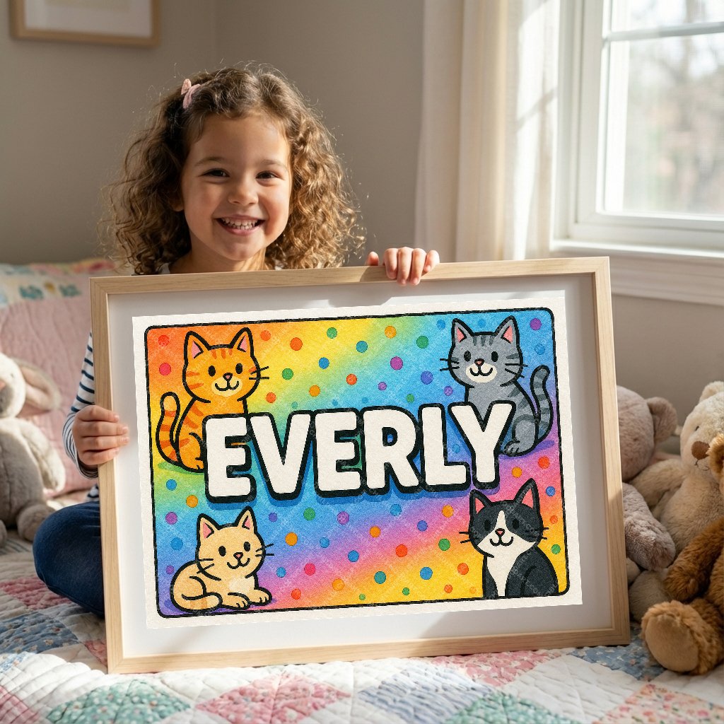 Personalized name art for Everly