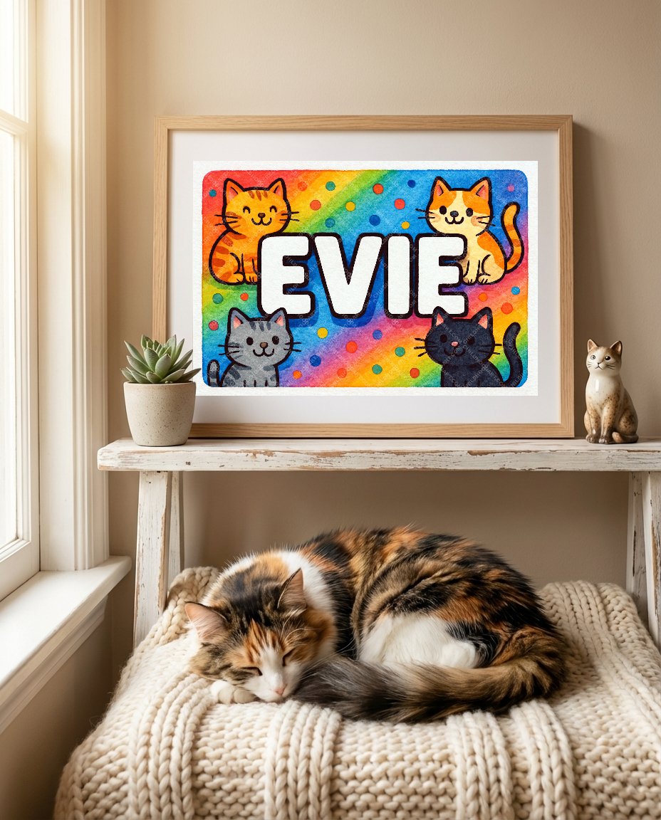 Personalized name art for Evie