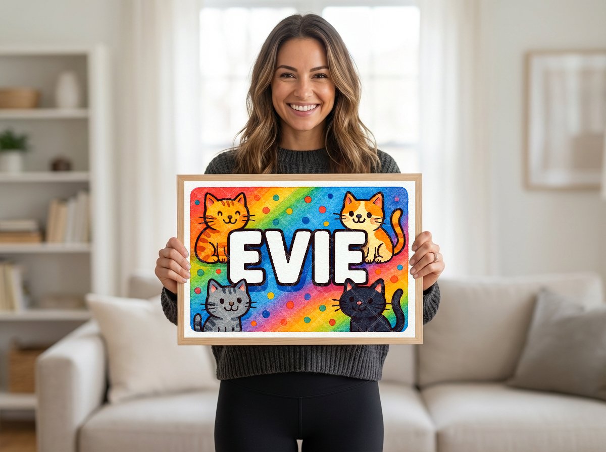 Personalized name art for Evie