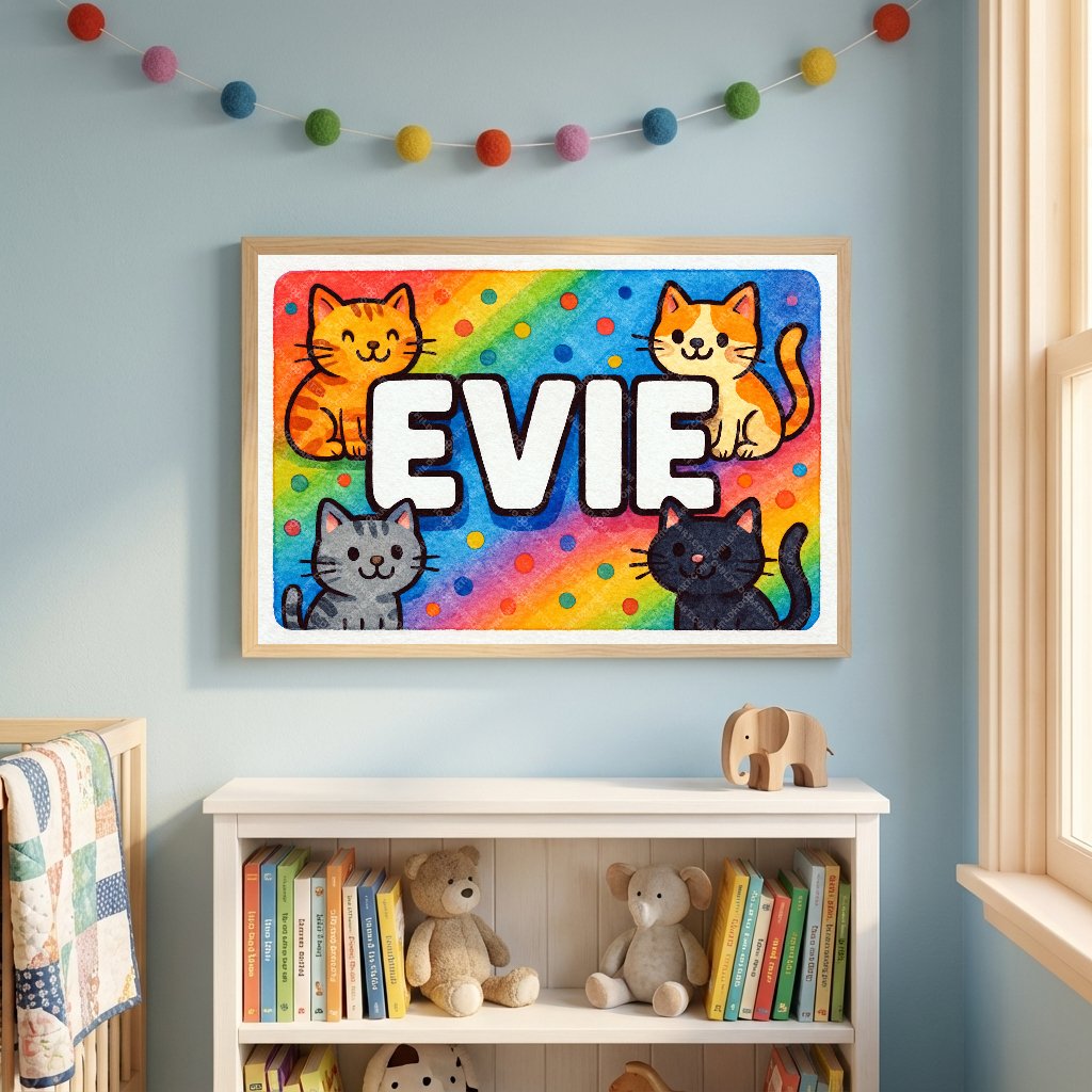Personalized name art for Evie