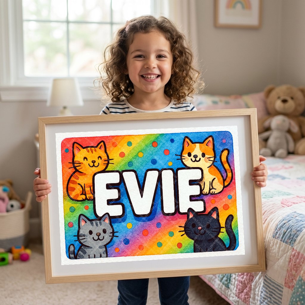 Personalized name art for Evie
