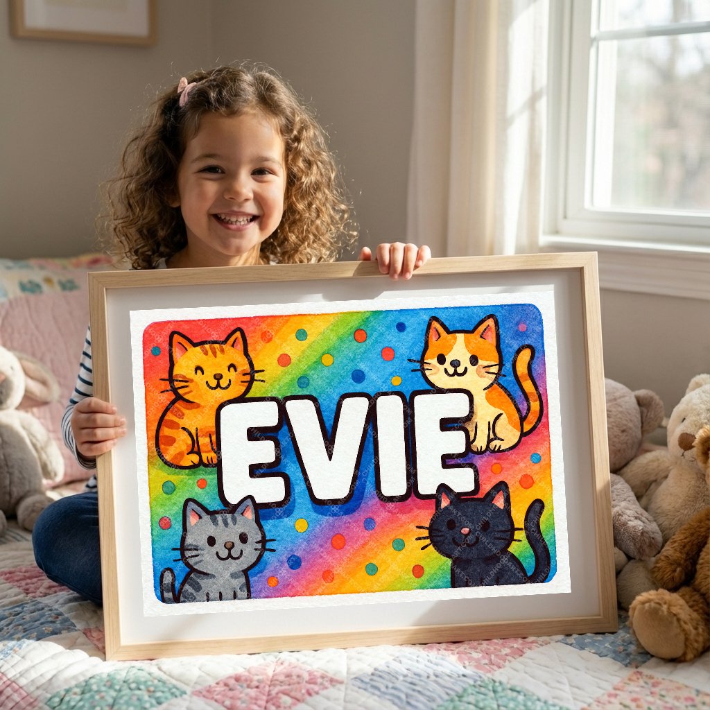 Personalized name art for Evie