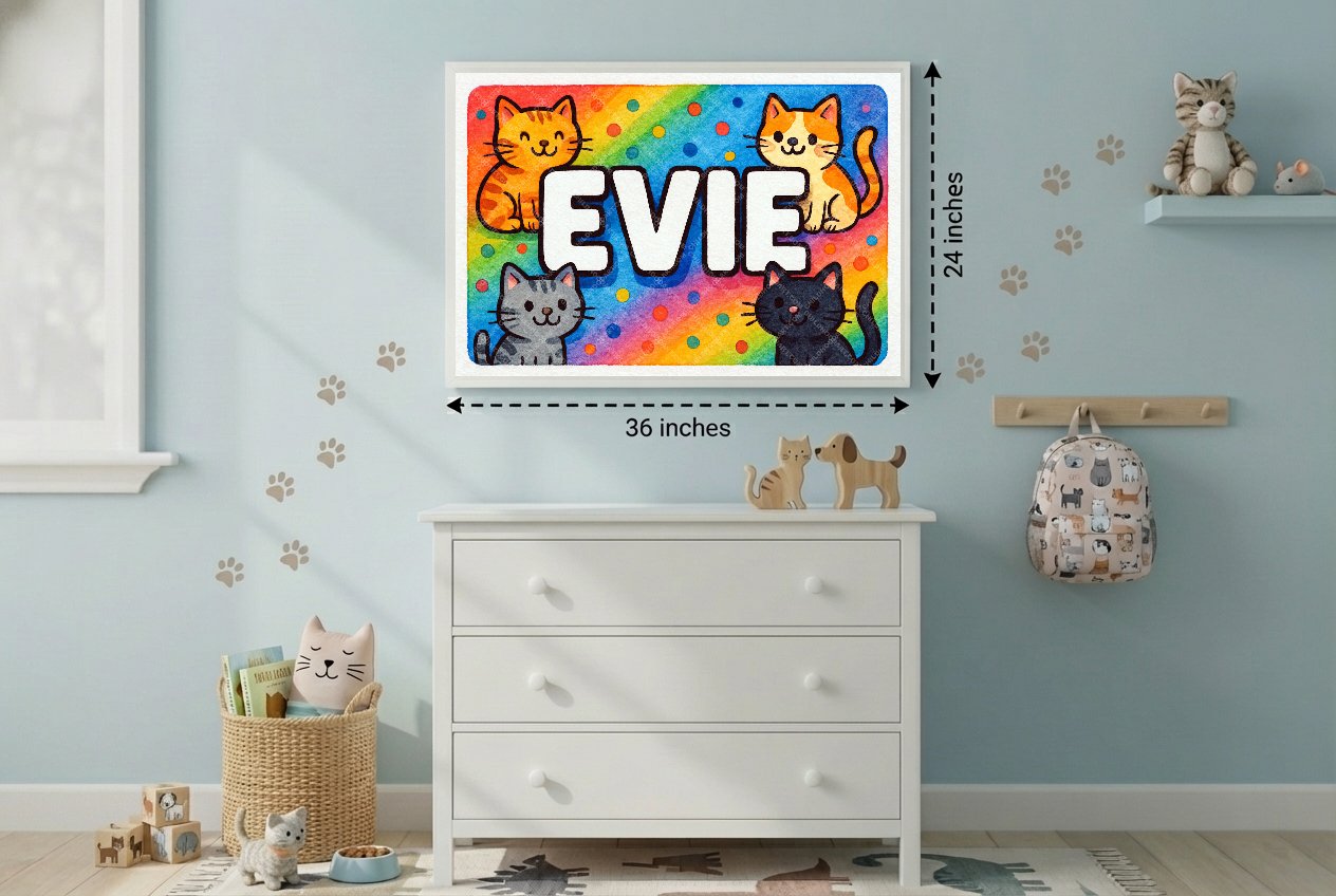 Personalized name art for Evie