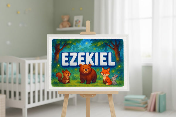 Ezekiel’s Personalized Forest Friends Art