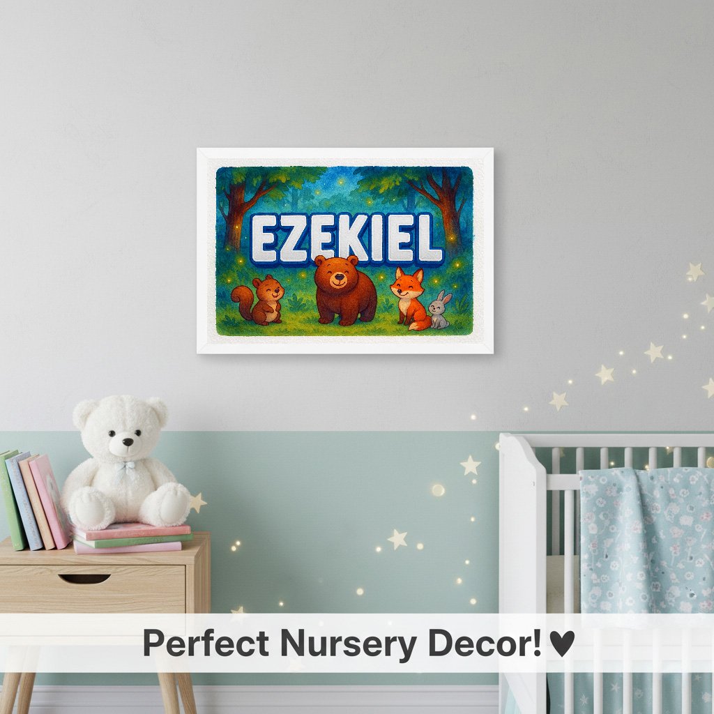Personalized name art for Ezekiel