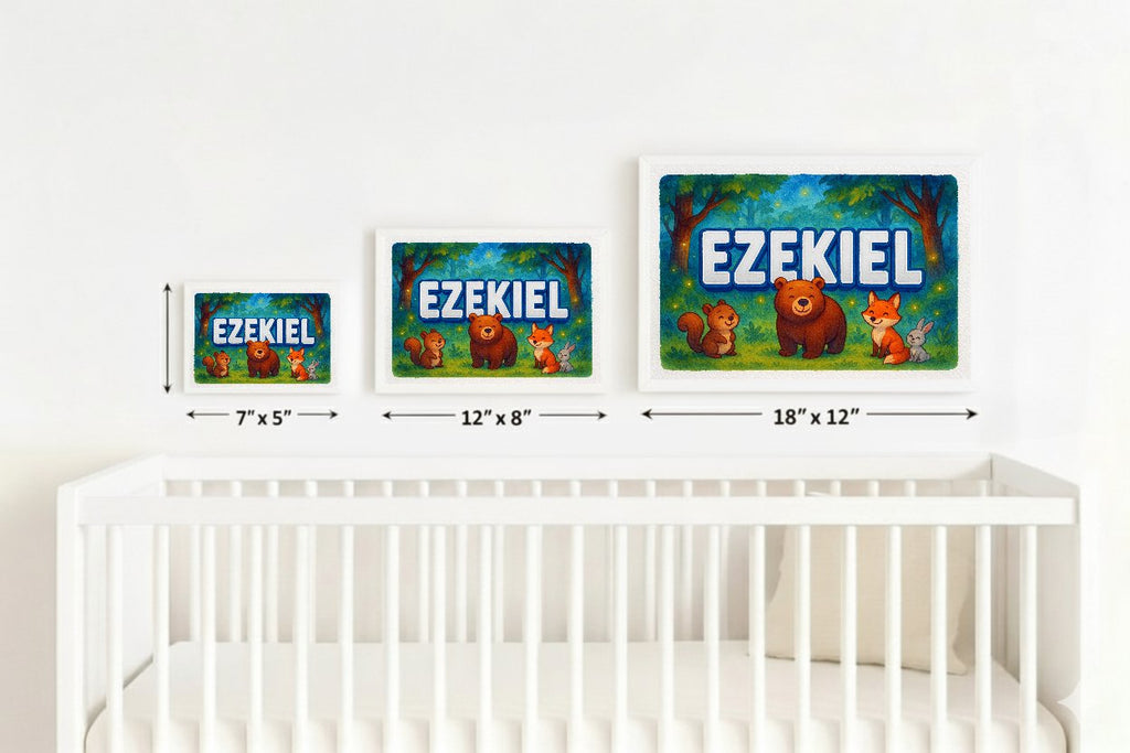 Personalized name art for Ezekiel