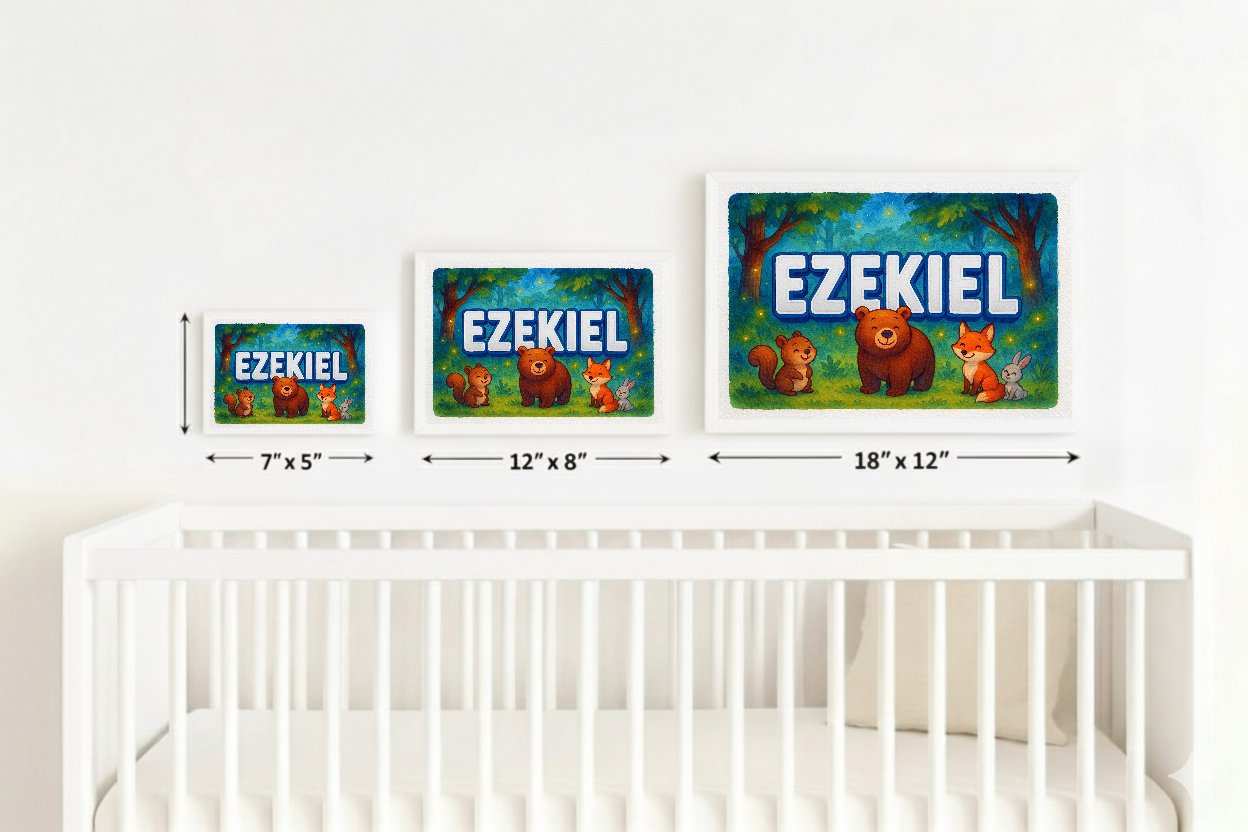 Personalized name art for Ezekiel