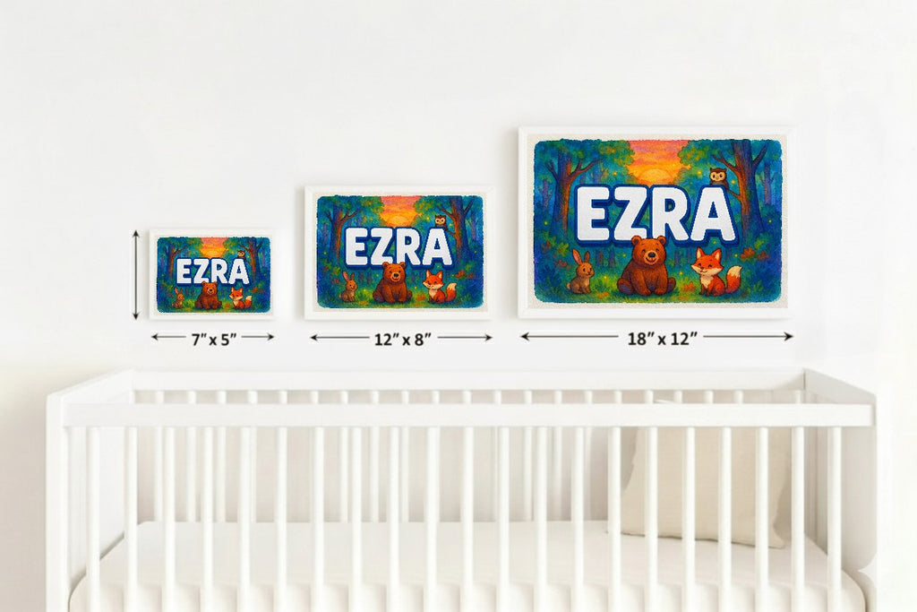 Personalized name art for Ezra