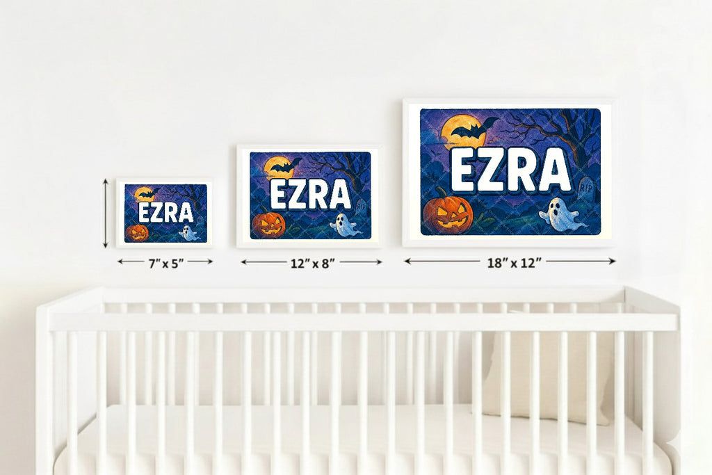 Personalized name art for Ezra