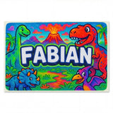 Fabian Name Art - Dinosaur Adventure personalized wall print for kids