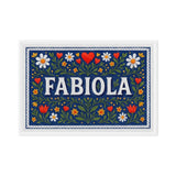Fabiola Name Art - Floral Farmhouse personalized wall print for kids