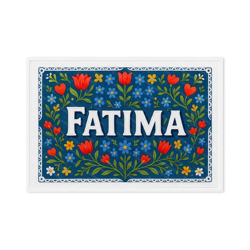 Fatima Name Art - Floral Farmhouse personalized wall print for kids