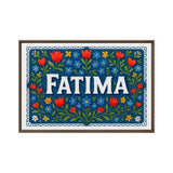 Fatima Name Art - Floral Farmhouse personalized wall print for kids