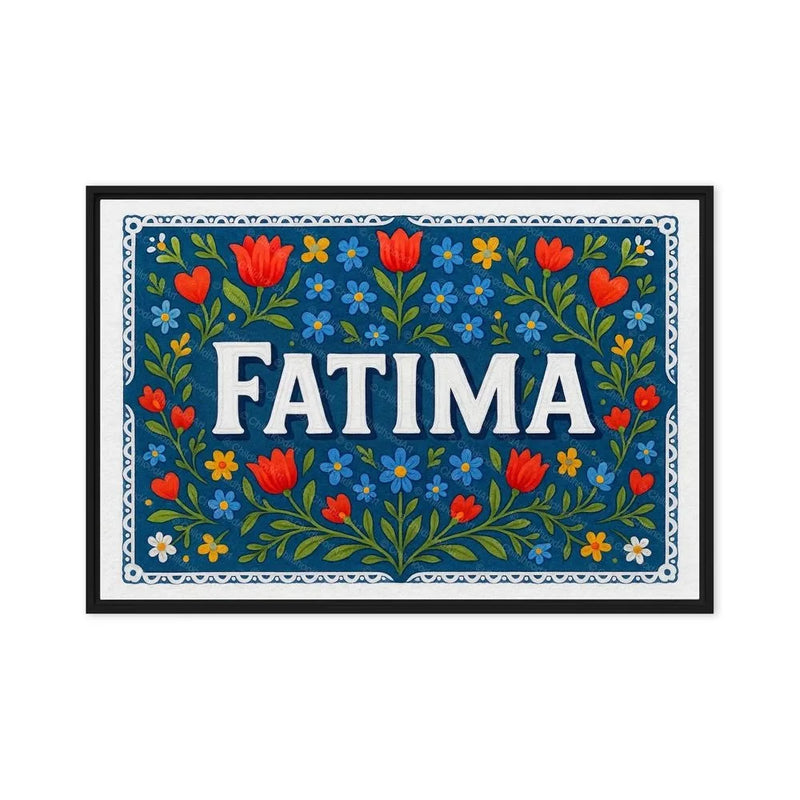 Fatima Name Art - Floral Farmhouse personalized wall print for kids