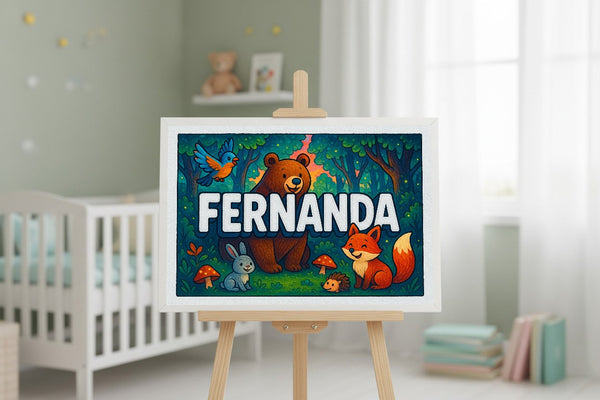 Fernanda’s Personalized Forest Friends Art
