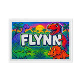 Flynn Name Art - Dinosaur Adventure personalized wall print for kids