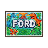 Ford Name Art - Dinosaur Adventure personalized wall print for kids
