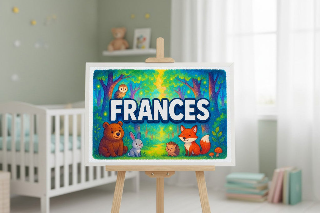Personalized name art for Frances
