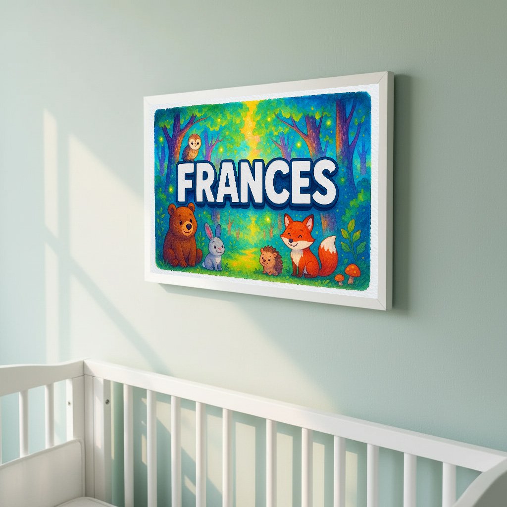 Personalized name art for Frances