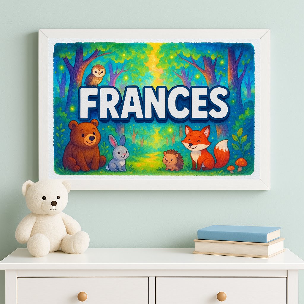 Personalized name art for Frances