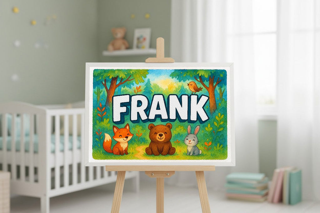 Personalized name art for Frank