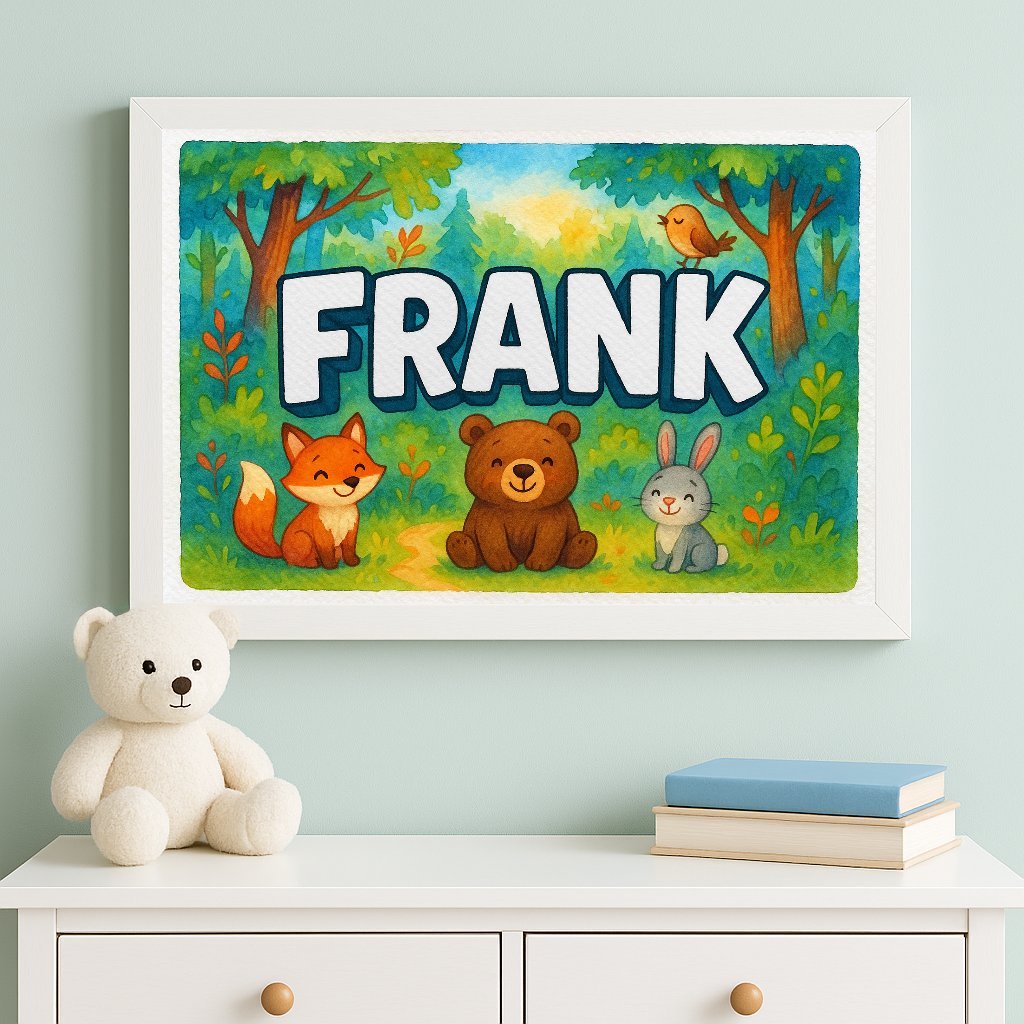 Personalized name art for Frank