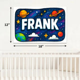 Frank Name Art - Space Explorers personalized wall print for kids