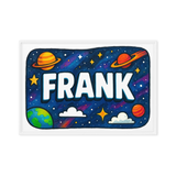 Frank Name Art - Space Explorers personalized wall print for kids