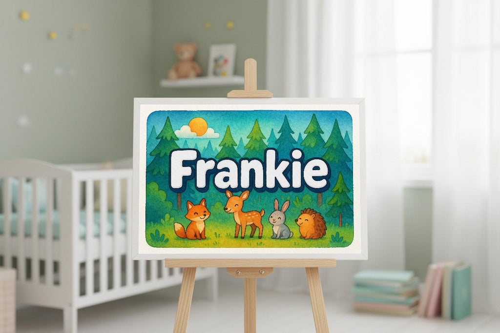 Personalized name art for Frankie