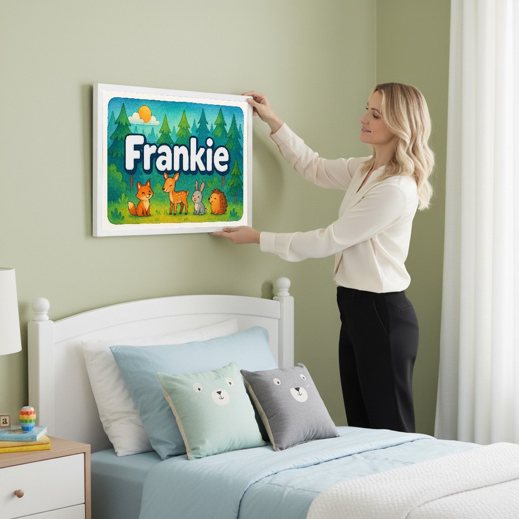 Personalized name art for Frankie