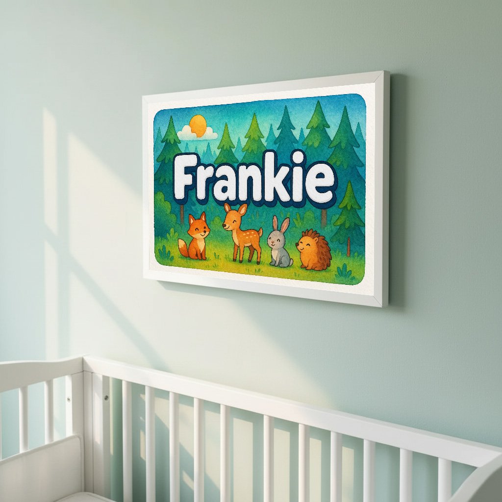 Personalized name art for Frankie