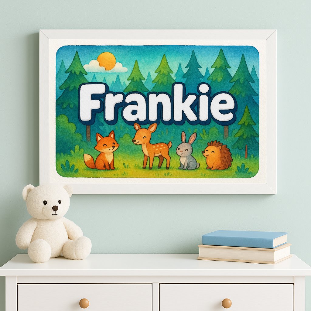 Personalized name art for Frankie