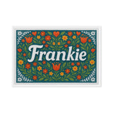 Frankie Name Art - Floral Farmhouse personalized wall print for kids