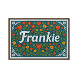 Frankie Name Art - Floral Farmhouse personalized wall print for kids