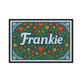 Frankie Name Art - Floral Farmhouse personalized wall print for kids