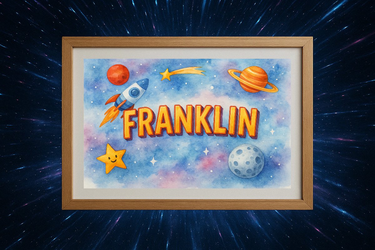 Franklin Personalized Outer Space Art