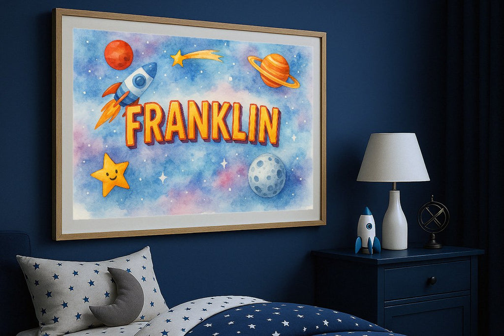 Franklin Personalized Outer Space Art
