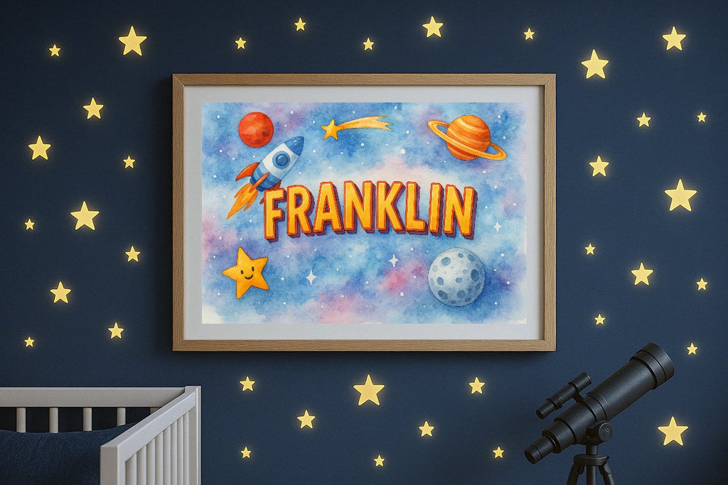 Franklin Personalized Outer Space Art