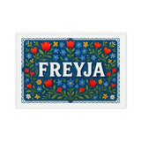 Freyja Name Art - Floral Farmhouse personalized wall print for kids