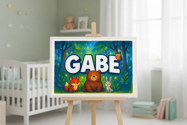 Gabe’s Personalized Forest Friends Art