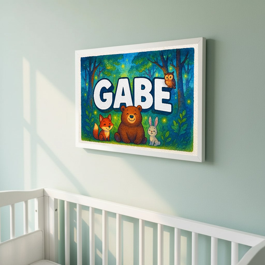 Personalized name art for Gabe