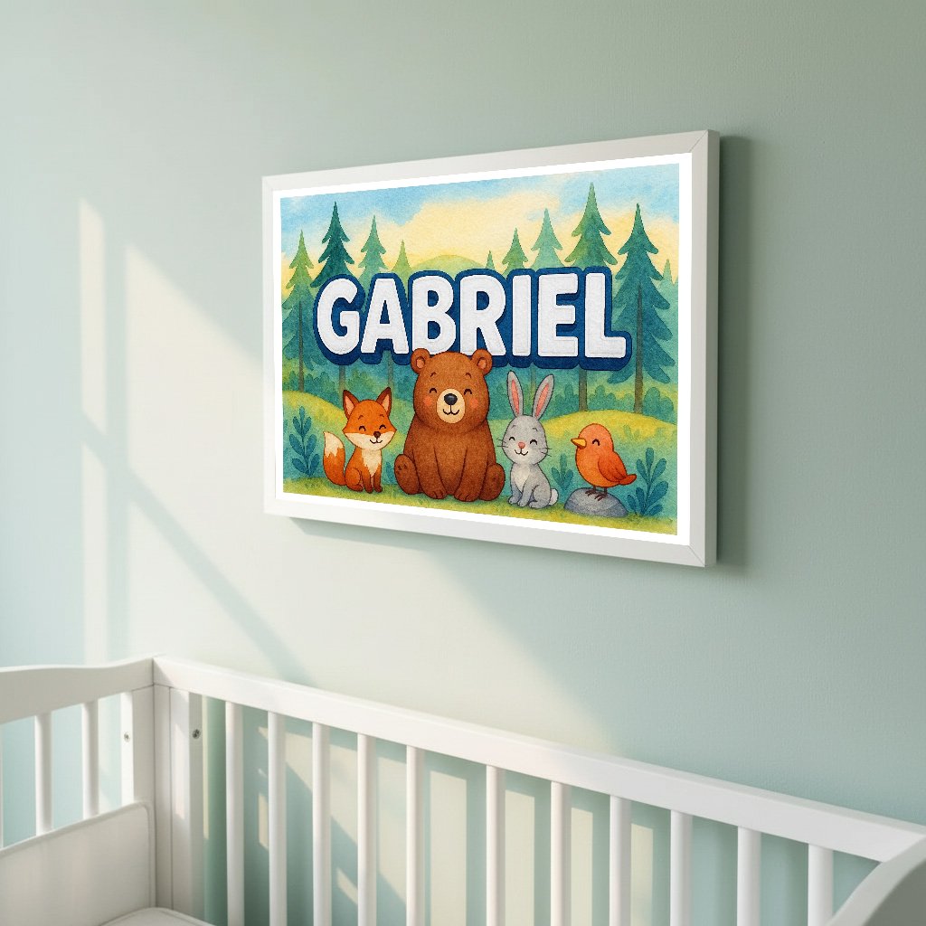 Personalized name art for Gabriel