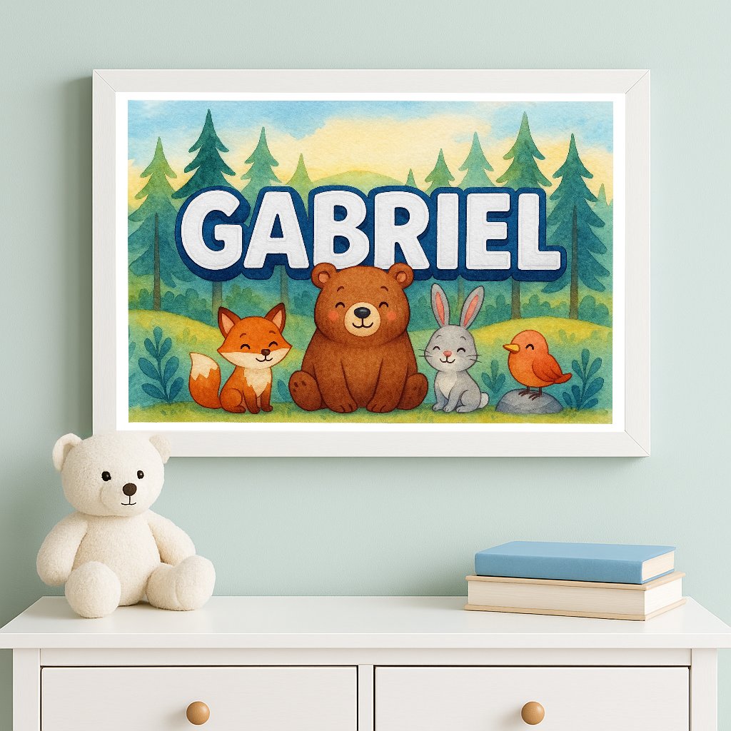 Personalized name art for Gabriel