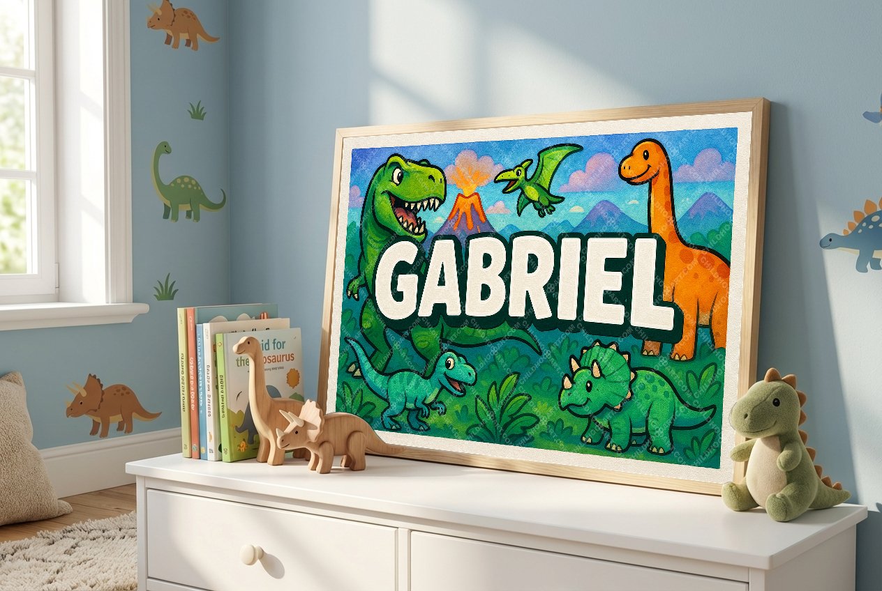 Personalized name art for Gabriel