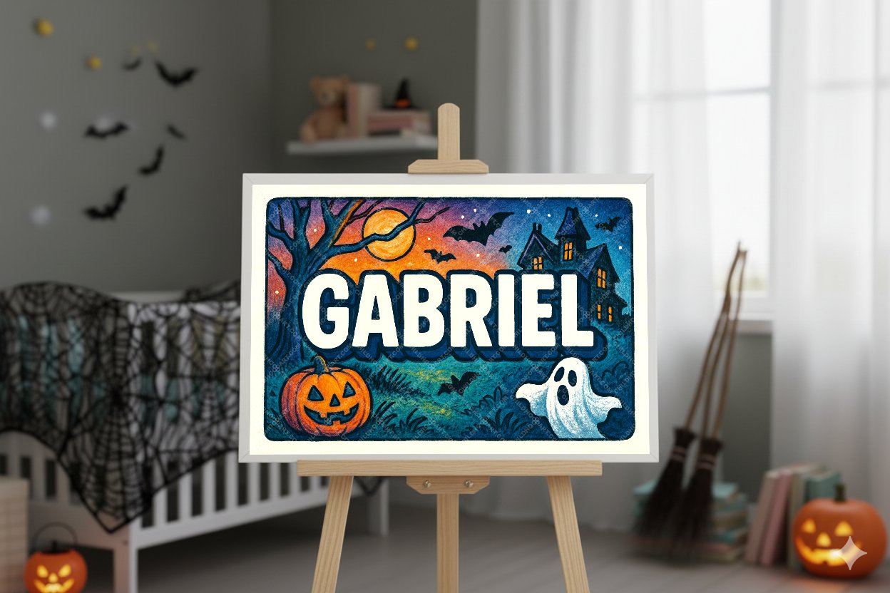 Personalized name art for Gabriel