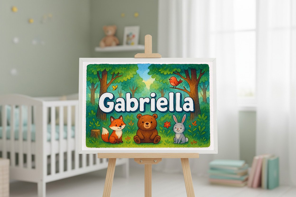 Personalized name art for Gabriella