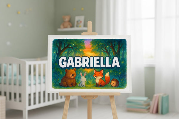 Gabriella’s Personalized Forest Friends Art