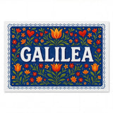 Galilea Name Art - Floral Farmhouse personalized wall print for kids
