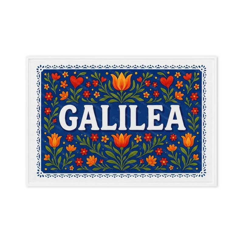 Galilea Name Art - Floral Farmhouse personalized wall print for kids